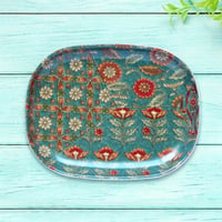 オーバル小皿 16×12cm【小紋】更紗花唐草