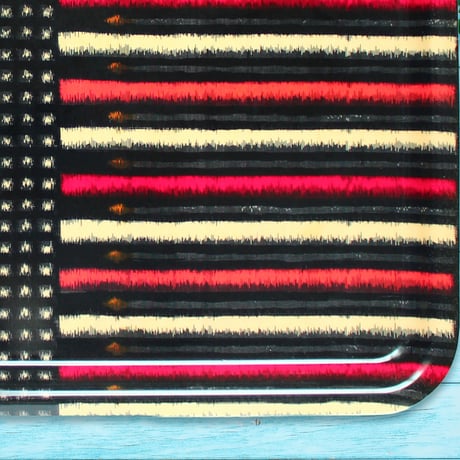 トレー(LL) 折敷 38×28cm【伊勢崎銘仙】ドットストライプ