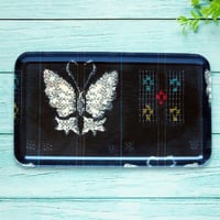 ミニトレー 21×12cm【紬】吉兆 蝶々