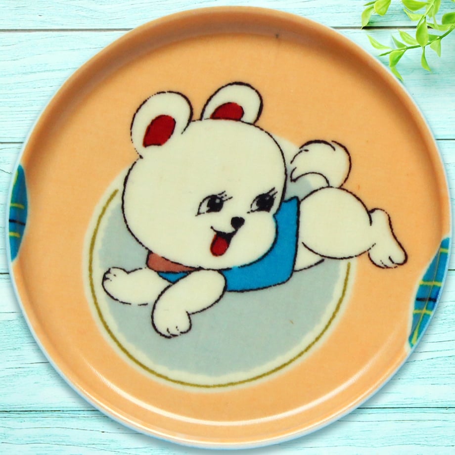 豆皿コースター(2枚セット) φ10cm【子供着物】ごきげんクマさん | 霜旦