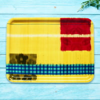 トレー(LL) 折敷 38×28cm【伊勢崎銘仙】コラージュモダン