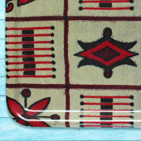 トレー(LL) 折敷 38×28cm【紬】トライバル柄