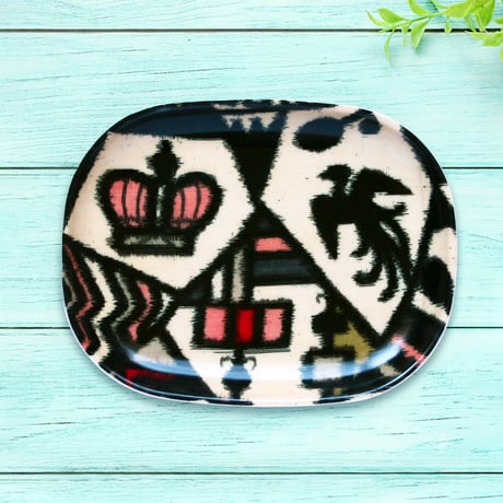 オーバル小皿 16×12cm【伊勢崎銘仙】ロイヤルクラウン