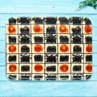 トレー(LL) 折敷 38×28cm【伊勢崎銘仙】モダン絣チェック