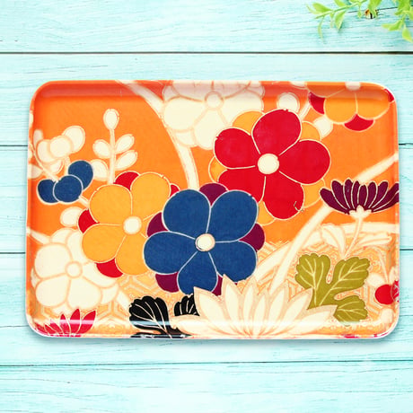 トレー(M)お盆 23×16cm【振袖】彩り華文