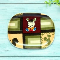 オーバル小皿 16×12cm【子供着物】おとぼけうさぎ