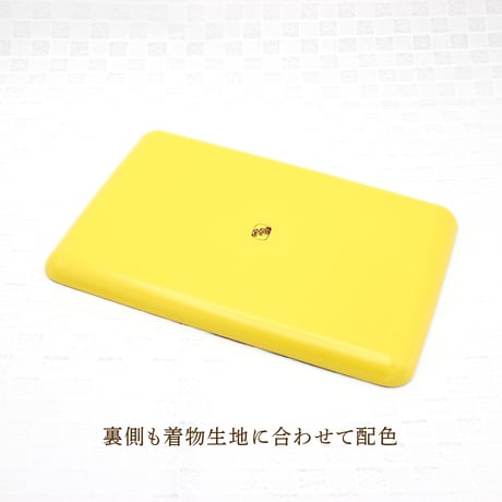 トレー(M)お盆 23×16cm【振袖】オレンジの金彩紫陽花