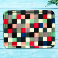 トレー(LL) 折敷 38×28cm【伊勢崎銘仙】ピクセルモダン
