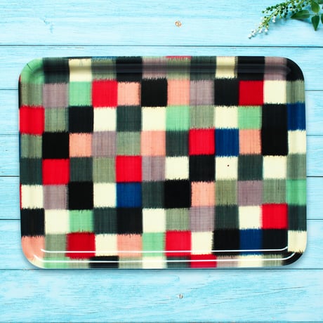 トレー(LL) 折敷 38×28cm【伊勢崎銘仙】ピクセルモダン