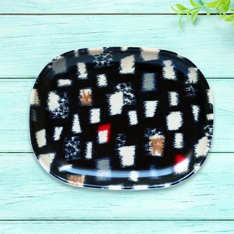 オーバル小皿 16×12cm【伊勢崎銘仙】モダンブロック