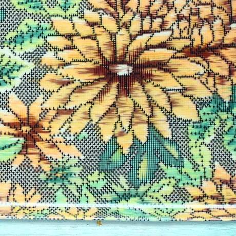 トレー(L) 折敷 30×21cm 【紬】八重菊