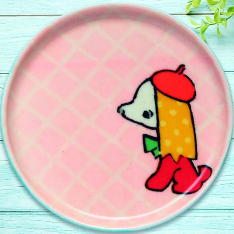豆皿コースター(2枚セット) φ10cm【子供着物】おしゃれな子犬とうさぎ