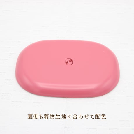 オーバル小皿 16×12cm【子供着物】花飾りの女の子