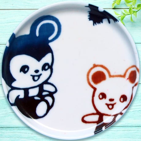 豆皿コースター(2枚セット) φ10cm【子供着物】なかよし仲間たち