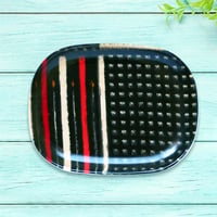 オーバル小皿 16×12cm【伊勢崎銘仙】ドットストライプ