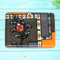 トレー(L) 折敷 30×21cm 【伊勢崎銘仙】花唐草フレーム