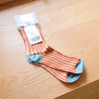 SHOWATABE / Cotton Needle-Out Socks / Orange / コットン ニードルアウト ソックス