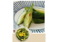 ホソヅケ食品さん　きゅうりキムチ（半切り）