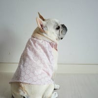 フレンチ袖ブラウス　くすみピンク