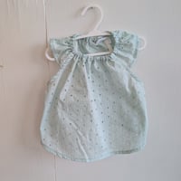 フレンチ袖ブラウス　ミントグリーン