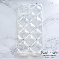 キルティングハートiPhoneケース クリア