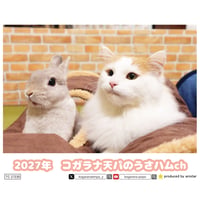 【予約販売】 コガラナ天パのうさハムch うさぎのぽぽちゃん 2027年 卓上 カレンダー TC27230