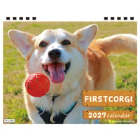 【予約販売】 初めてのコーギー 犬 2027年 卓上 カレンダー TA27162
