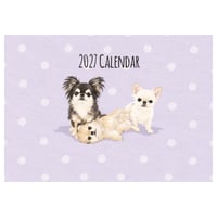 【予約販売】 うに&えび&とろ チワワ 犬 2027年 壁掛け カレンダー KK27203