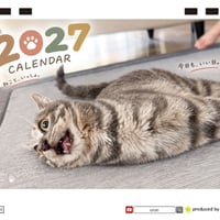 【予約販売】 ウルン＆リコリン 猫 2027年 卓上 カレンダー TC27220