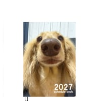 【予約販売】 くぅ＆らいら ミニチュアダックス 犬 2027年 A5スケジュール帳 A527251