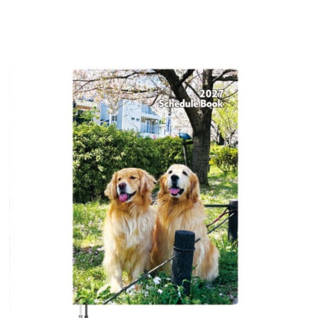 【予約販売】 コメ&イクラ ゴールデンレトリバー 犬 2027年 A5スケジュール帳 A527226