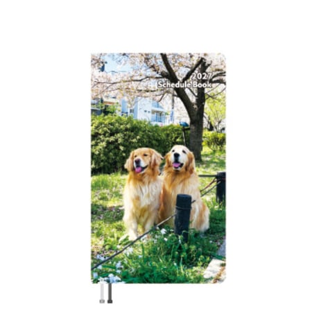 【予約販売】 コメ&イクラ ゴールデンレトリバー 犬 2027年 ポケットスケジュール帳 PO27227