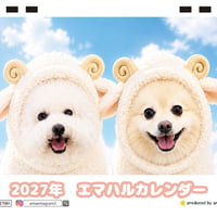 【予約販売】 エマ＆ハル ビションフリーゼ ポメラニアン 犬 2027年 卓上 カレンダー TC27074