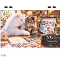 【予約販売】 あつまれちいかまの森 猫 2027年 卓上半面 カレンダー TC27309