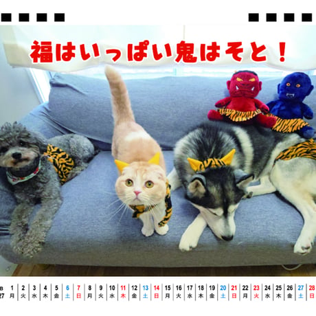 【予約販売】 犬と猫の親バカ日記 2027年 卓上 カレンダー TA27115