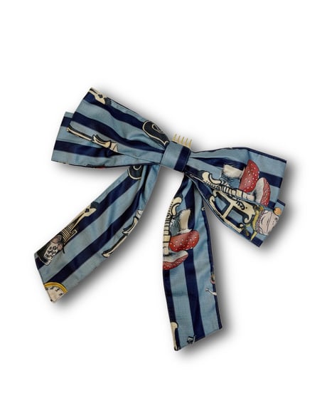 Perla nell' ostrica　2026P-AC  Alice in Wonder Glyph 2Way ribbon（Sax Blue）
