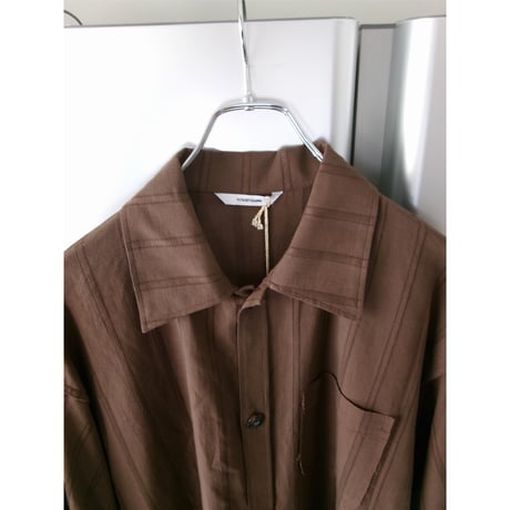 YUTASETOGAWA / COMFORT SHIRT - LENO *BROWN