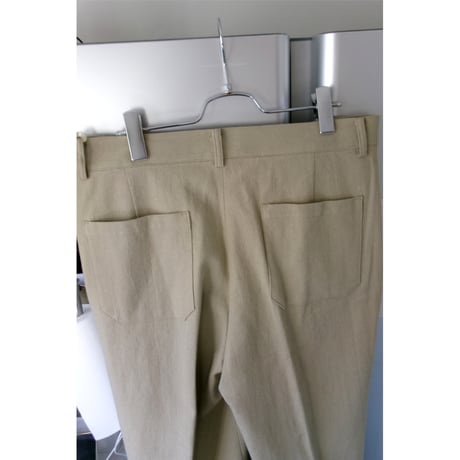 FUJI / COTTON SILK PATCH POCKET PANTS *OLIVE