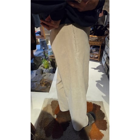 OLD FOLK HOUSE / Cotton & Rayon Corduroy Pants *Off-White