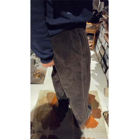 OLD FOLK HOUSE / Cotton & Rayon Corduroy Pants *Dark Brown