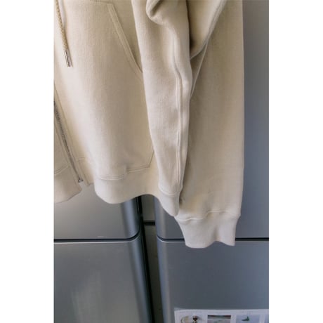 FUJI / COTTON ZIP UP HOODIE *IVORY
