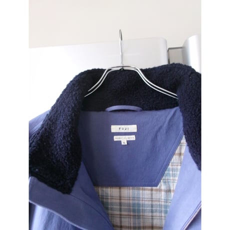 FUJI / STANDCOLLAR COTTON JACKET *BLUE