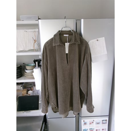 Blanc YM / Corduroy Skipper Shirts *Beige
