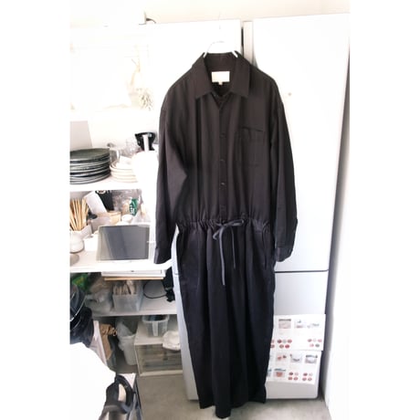 YOKO SAKAMOTO / JUMP SUIT (COTTON,CUPRO) *BROWN