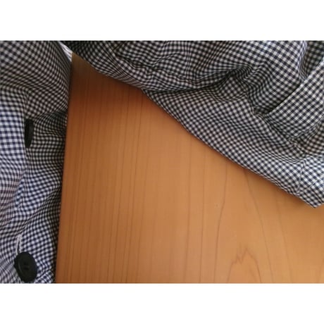 ISSUETHINGS / TYPE124 (GINGHAM WOOL) *WHITE & NAVY BLUE