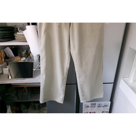 YOKO SAKAMOTO / BELTED TROUSERS(CORDUROY) *IVORY