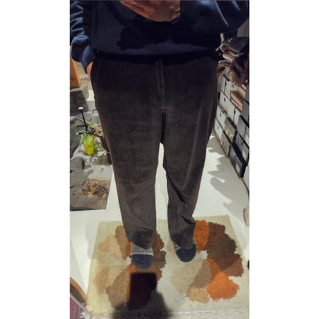 OLD FOLK HOUSE / Cotton & Rayon Corduroy Pants *Dark Brown