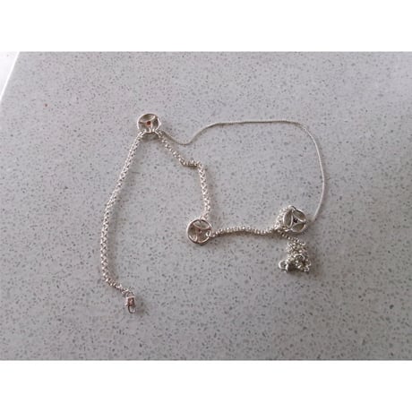 HIDAKA / 3-Spoke Mixed Necklace *Silver/Multi