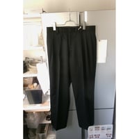 FUJI / WOOL TWO TUCK SLACKS *BLACK