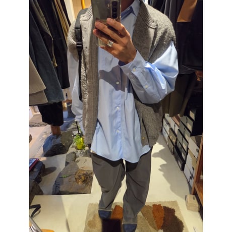 YULA / BRUSHED COTTON VEST *GRAY MIX